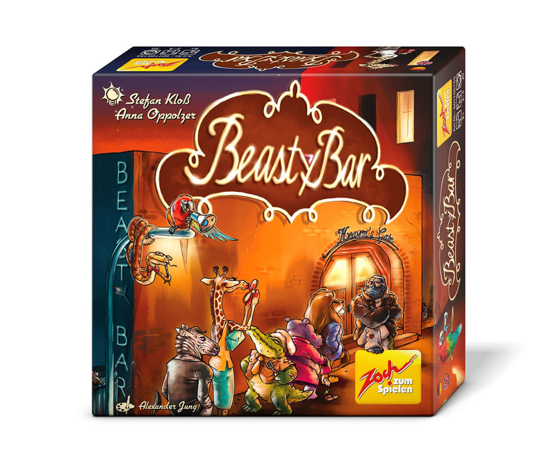 Zoch 601105155 Beasty Bar - The Snappy Card Game, Now with XXL Cards in New Box Size, for 2 to 4 Players, Strategy Game, for Children from 8 Years