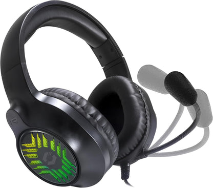 Speedlink Tyron - RGB Gaming Headset mit Mikrofon für PC PS4/PS5/ Xbox Series X/S/Switch, RGB Beleuchtung, mit Kabel 3,5mm Klinke, Y-Adapter, schwarz