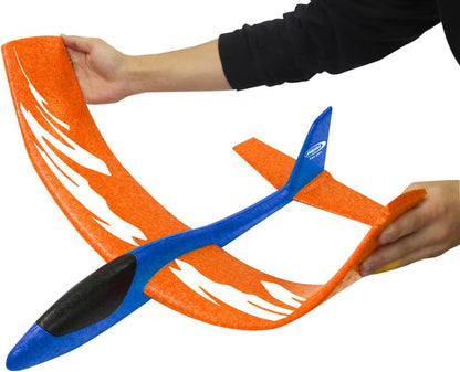 Jamara-460486 Planeador de Espuma 2 en 1 Pilo XL, superligero (160 g), Casi Indestructible, Altura de Cola para Vuelo en Bucle o Deslizamiento, envergadura de 86 cm, Color Azul (460486
