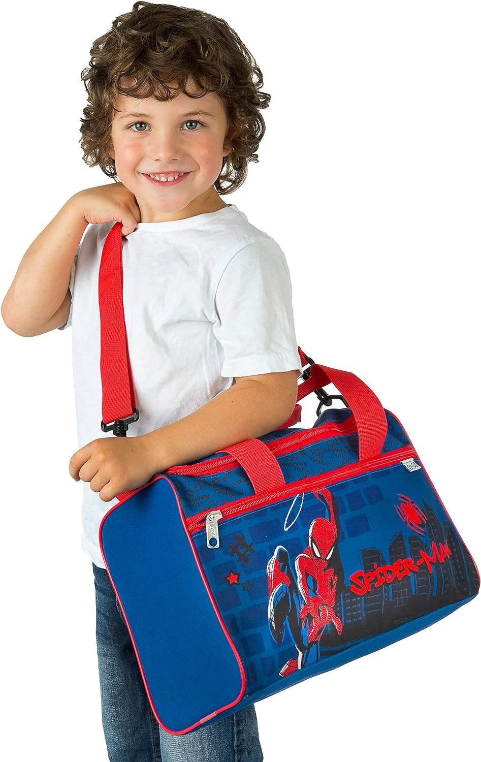 Scooli Unisex Kid's Spider-Man Sports Bag Gym, Blue/red, One Size