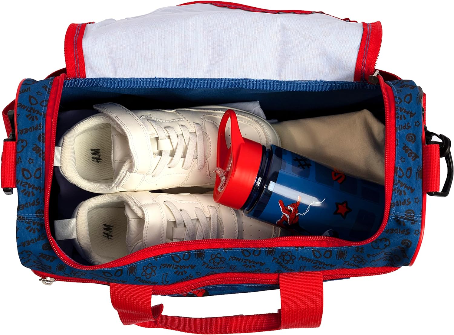 Scooli Unisex Kid's Spider-Man Sports Bag Gym, Blue/red, One Size