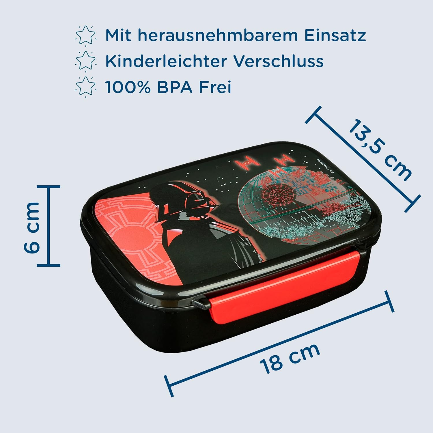 Scooli SWML9903 Lunch Box, Plastic, red