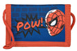 Undercover Spider-Man Wallet and Neck Pouch with Velcro Closure and Zip, Wallet Cord Strap, Note Compartment and Coin Compartment for Boys and Girls, blue, Klassisch, Classic