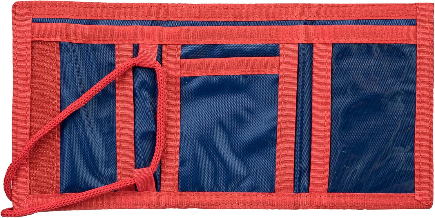 Undercover Spider-Man Wallet and Neck Pouch with Velcro Closure and Zip, Wallet Cord Strap, Note Compartment and Coin Compartment for Boys and Girls, blue, Klassisch, Classic
