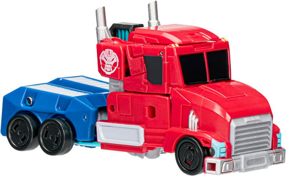 Transformers Juguetes EarthSpark - Figura de Optimus Prime Deluxe Class - Juguetes Robot de 12,5 cm - A Partir de 6 años