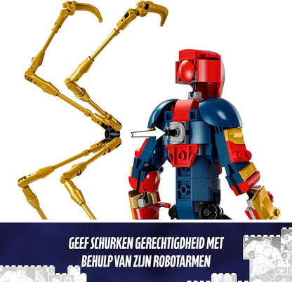 LEGO Marvel Iron Spider-Man Construction Figure, Super-Hero Action Toy for 8 Plus Year Old Kids, Boys & Girls who Love Role-Play Toys, with Armour, Buildable Model, Avengers Gift Idea 76298