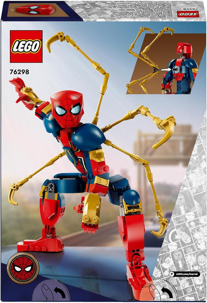 LEGO Marvel Iron Spider-Man Construction Figure, Super-Hero Action Toy for 8 Plus Year Old Kids, Boys & Girls who Love Role-Play Toys, with Armour, Buildable Model, Avengers Gift Idea 76298