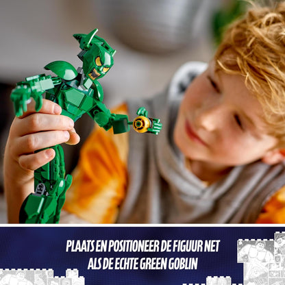LEGO Marvel Green Goblin Construction Figure, Posable Super Villain Building Toy for 8 Plus Year Old Kids, Boys & Girls, with Glider and Pumpkin Bombs, Super-Hero Gift Idea 76284
