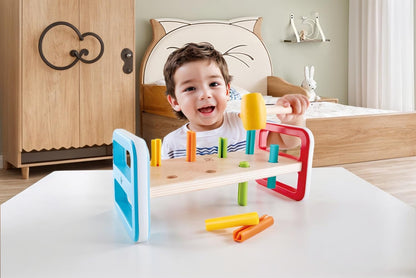 Hape E0506 Rainbow Pounder - Colourful Wooden Toy for Toddlers