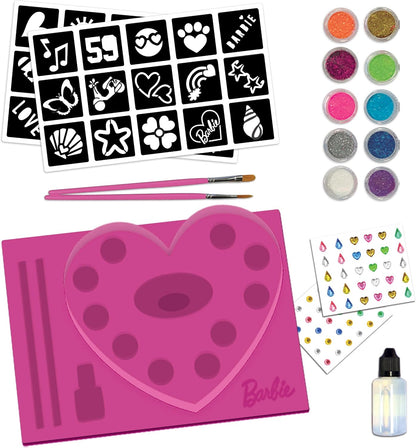 Lisciani - Barbie - Meine Wissenschaftlichen Tattoos - Ephedra Tattoos - Kreatives Spiel - Aufkleber, Pulver, Ahesive Edelsteine - Für Mädchen ab 5 Jahren