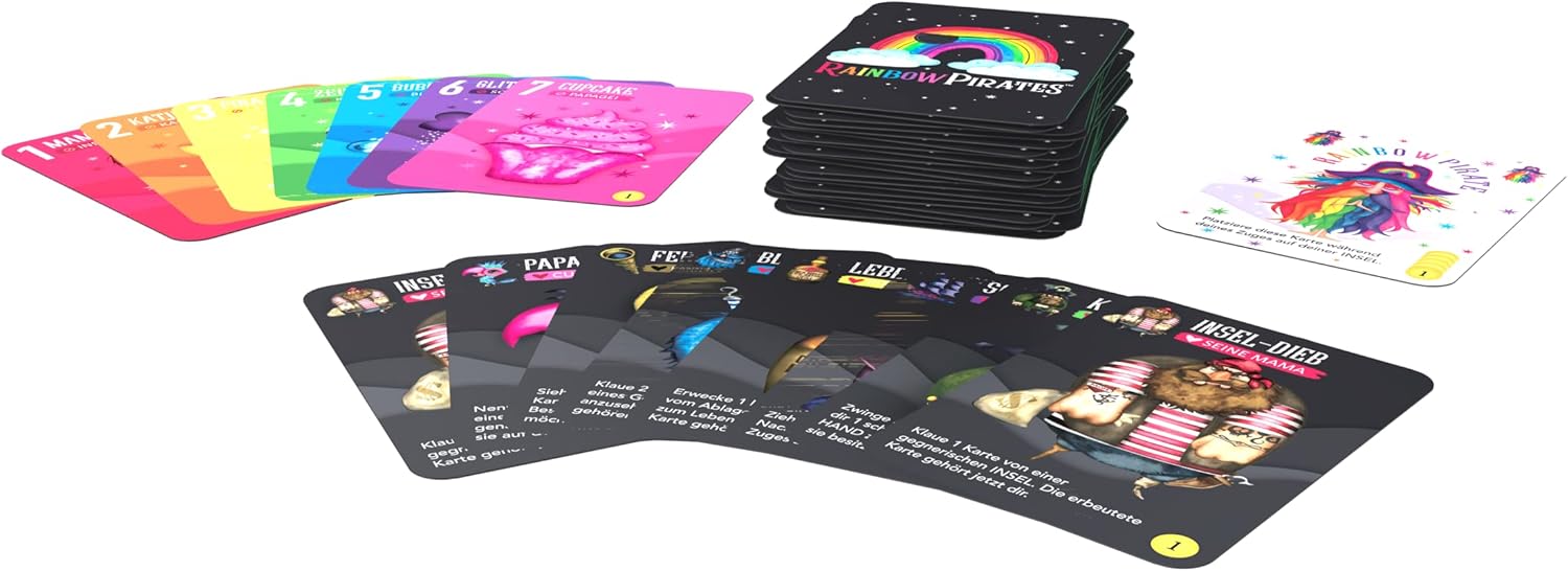 Goliath Rainbow Pirates, Juegos de Cartas a Partir de 7 años, Juegos de Mesa para 2 a 5 Jugadores
