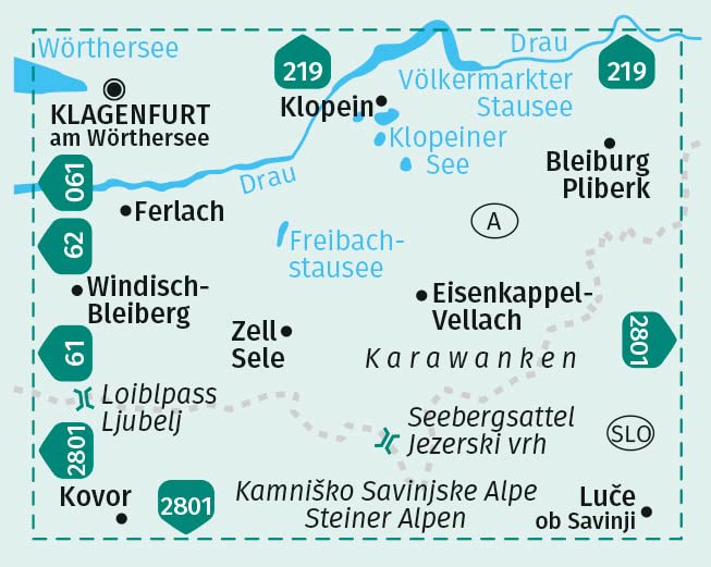 Klopeiner See, Karawanken Ost, Steiner Alpen + Aktiv Guide