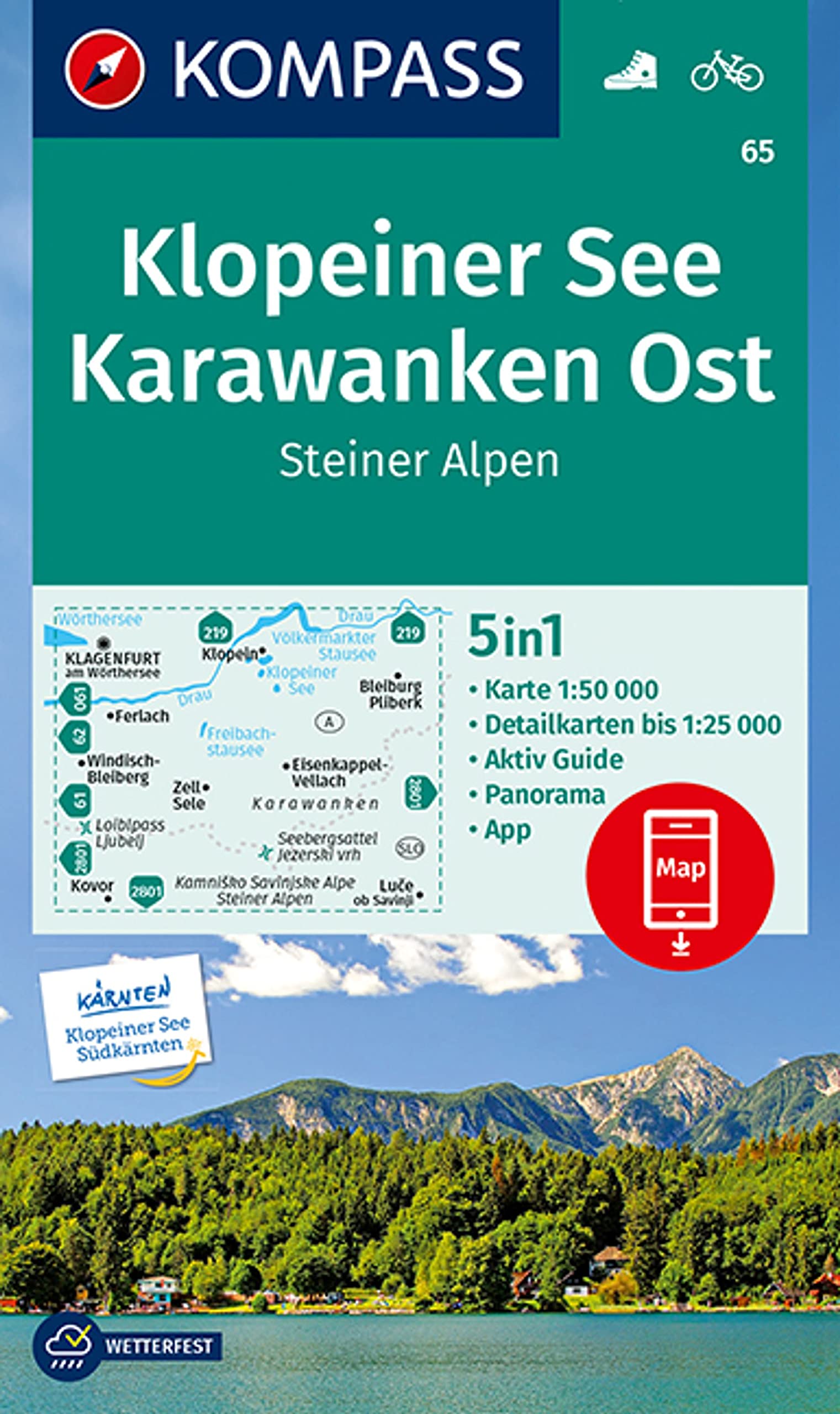 Klopeiner See, Karawanken Ost, Steiner Alpen + Aktiv Guide