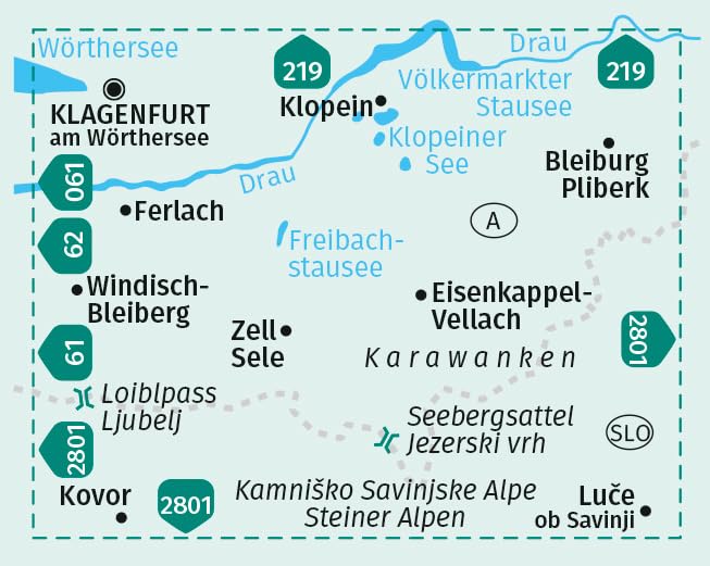 Klopeiner See, Karawanken Ost, Steiner Alpen + Aktiv Guide