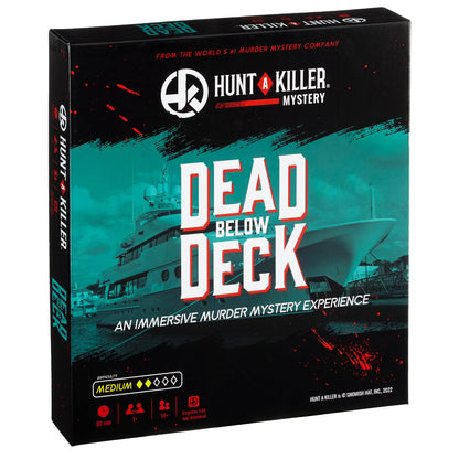 MOOSE GAMES Hunt A Killer Mystery DEAD BELOW DECK An Immersive Murder Mystery Game Use the realistic evidence and documents to catch the killer 1 to 5 players age 14+