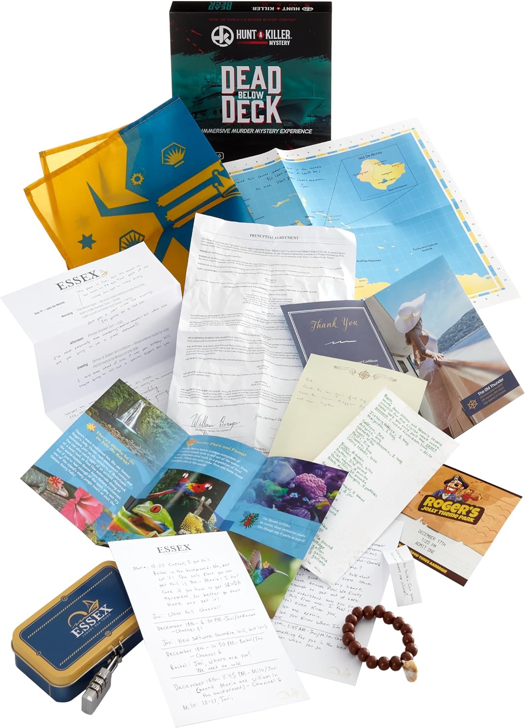 MOOSE GAMES Hunt A Killer Mystery DEAD BELOW DECK An Immersive Murder Mystery Game Use the realistic evidence and documents to catch the killer 1 to 5 players age 14+