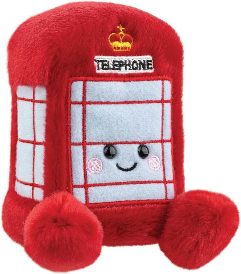 Aurora, 61569, Palm Pals Hattie Telephone Box, 5I, Soft Toy, Red and White