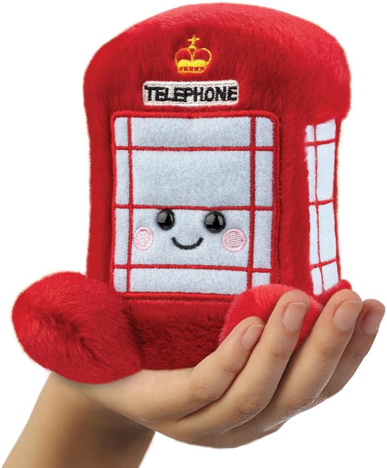 Aurora, 61569, Palm Pals Hattie Telephone Box, 5I, Soft Toy, Red and White