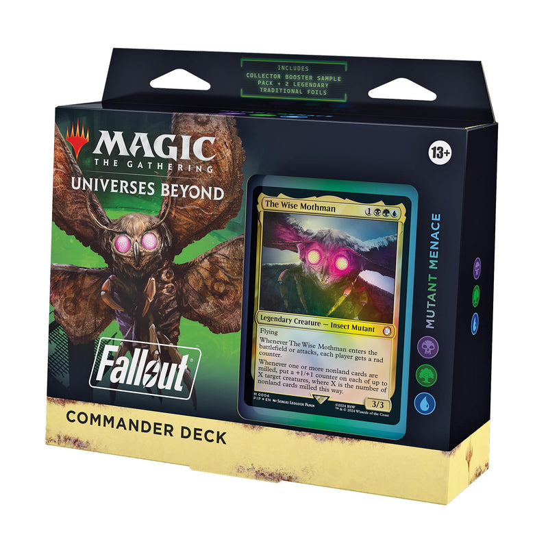 Magic: The Gathering Fallout Commander Deck – Mutant Menace (100-Card Deck, 2-Card Collector Booster Sample Pack + Accessories) Commander - Mutant Menace
