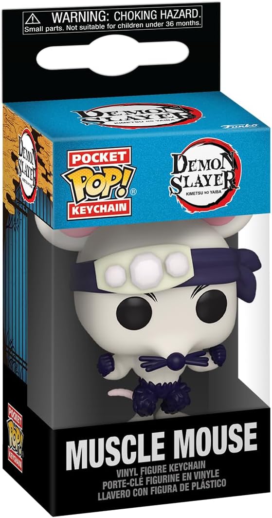 Funko POP! Keychain: Demon Slayer - Muscle Mouse Novelty Keyring - Collectable Mini Figure - Stocking Filler - Gift Idea - Official Merchandise - Anime Fans - Backpack Decor