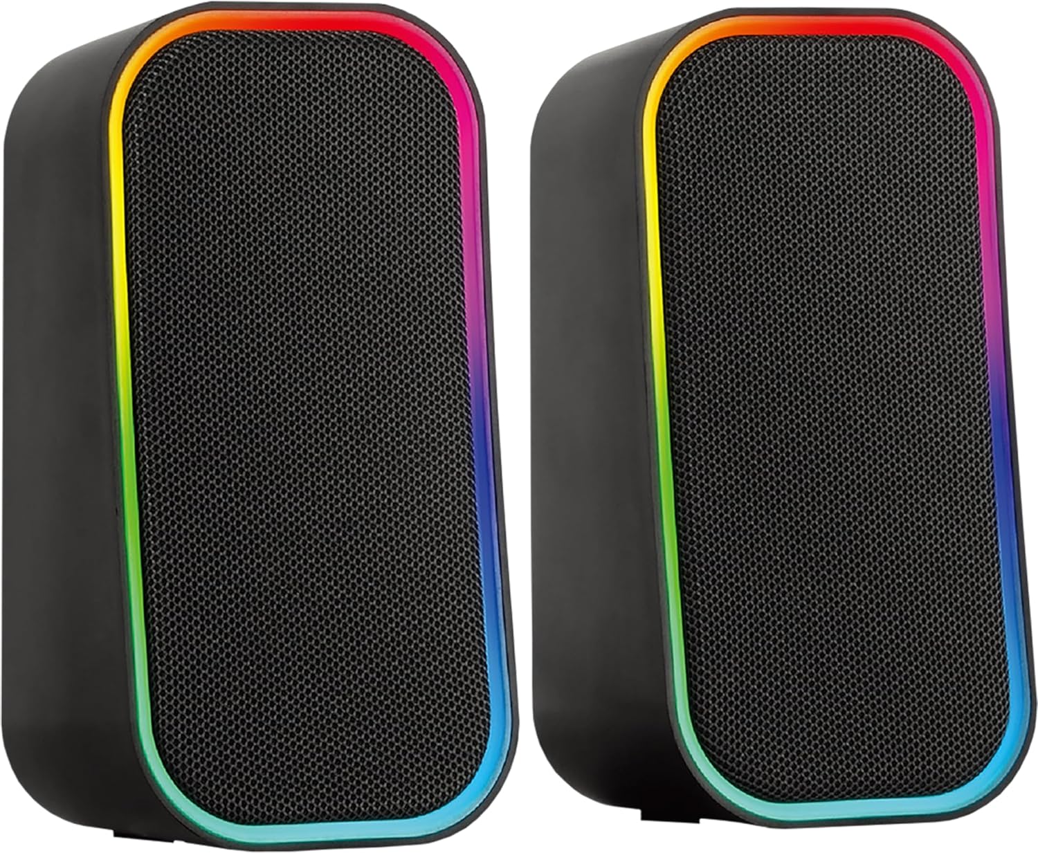 Speedlink Token Gaming PC Speaker Bluetooth - RGB gaming speaker with cable 3.5mm AUX jack or Bluetooth connection, 6 lighting modes, 12W, black