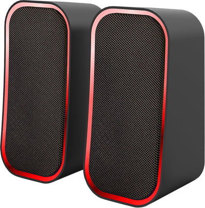 Speedlink Token Gaming PC Speaker Bluetooth - RGB gaming speaker with cable 3.5mm AUX jack or Bluetooth connection, 6 lighting modes, 12W, black