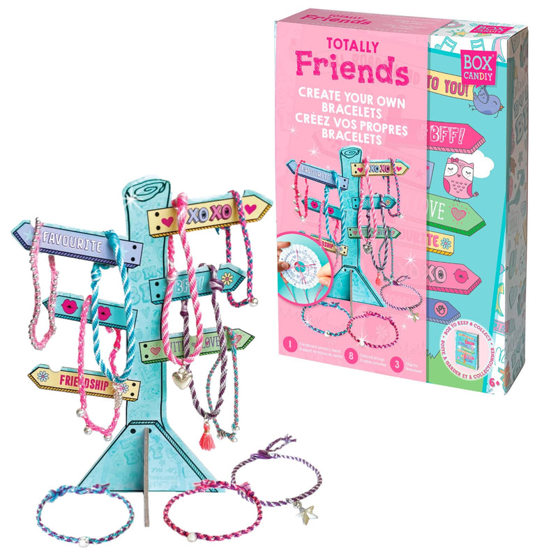 Box Candiy - Totally Friends - Crea il tuo braccialetto - Kit per la creazione di gioielli - Arti e artigianato personalizzati per bambini - educativo - dai 6 anni - Multilingue - BC1932