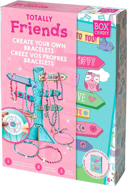 Box Candiy - Totally Friends - Crea il tuo braccialetto - Kit per la creazione di gioielli - Arti e artigianato personalizzati per bambini - educativo - dai 6 anni - Multilingue - BC1932