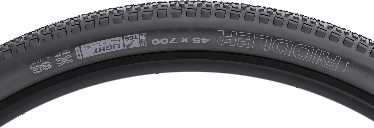 WTB Riddler 45 x 700 TCS Light/Fast Rolling 120tpi Dual DNA SG2 tire, Black