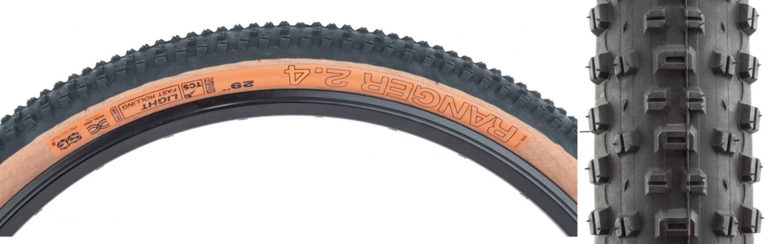WTB Ranger 2.4 x 29 TCS Light/Fast Rolling 60tpi Dual DNA SG2 tire (tan