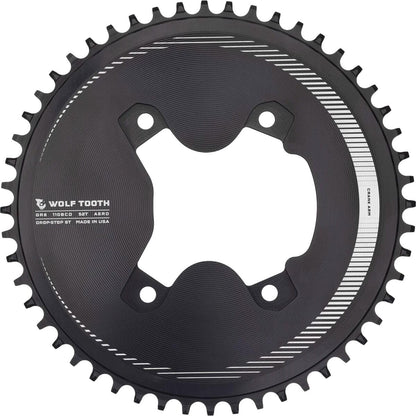 Wolf Tooth 110 BCD Asymmetrisches 4-Bolzen Kettenblatt für GRX Kurbeln Drop-Stop ST