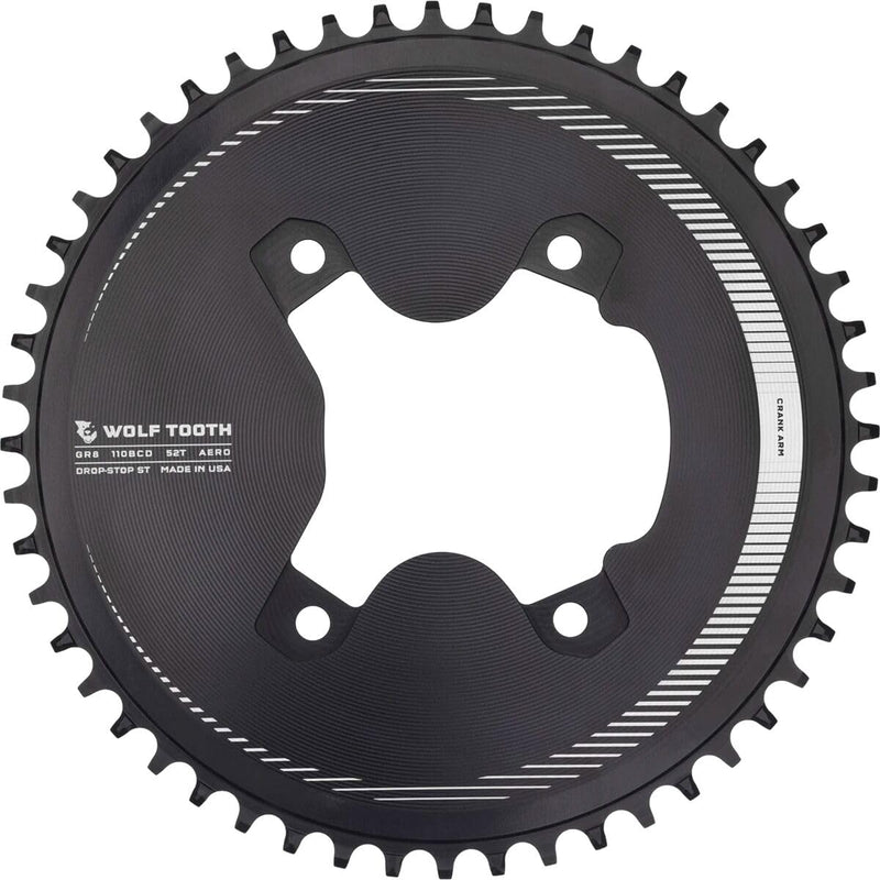 Wolf Tooth 110 BCD Asymmetrisches 4-Bolzen Kettenblatt für GRX Kurbeln Drop-Stop ST