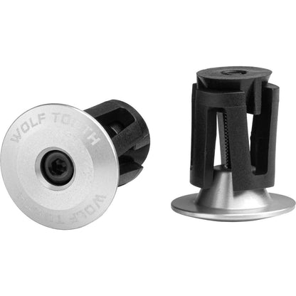 Wolf Tooth Alloy Bar End Plugs Raw Silver / One Size (One Size)