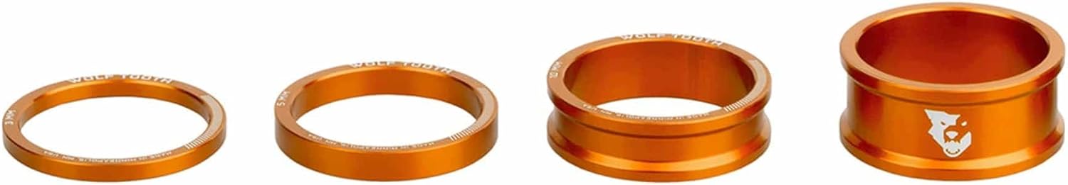 Wolf Tooth Abstandhalter-Set 3 mm, 5 mm, 10 mm, 15 mm, Rohsilber