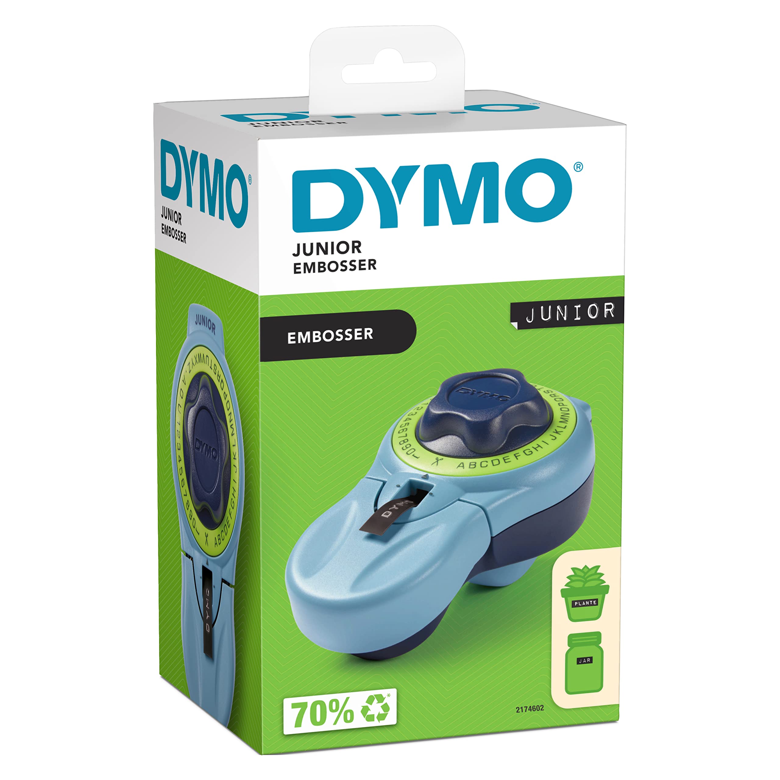 DYMO Junior Estampadora | Impresora de Etiquetas 3d en relieve con diseño ABS ultrarresistente