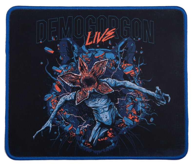 Konix Stranger Things Gaming-Mauspad 32 x 27 cm - rutschfeste Mikrofaser-Oberfläche - Gummi - Demogorgon Live-Motiv M - Demogorgon Live
