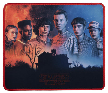 Konix Stranger Things Gaming-Mauspad 32 x 27 cm - rutschfeste Mikrofaser-Oberfläche - Gummi - Best Friends-Motiv M - Beste Freunde