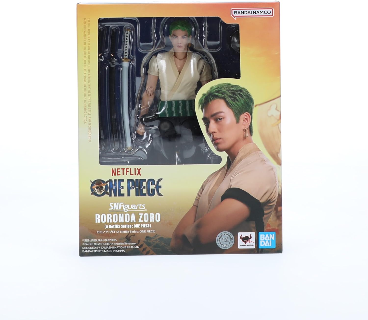 TAMASHII NATIONS One Piece figurine S.H. Figuarts Roronoa Zoro (Netflix) 14 cm