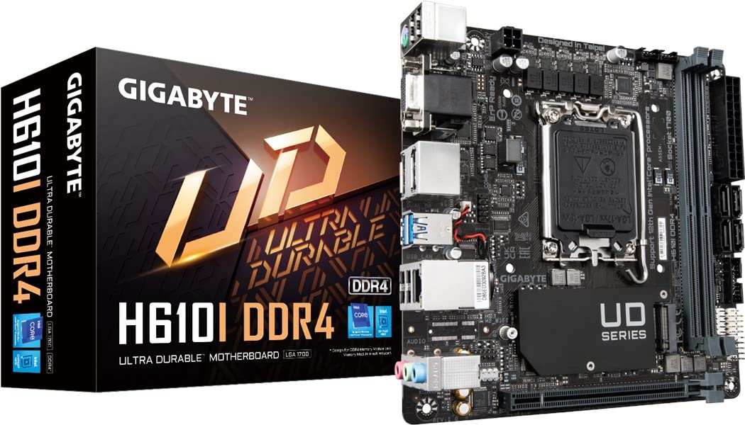Gigabyte H610I DDR4 (Socket LGA1700) Mini ITX Motherboard
