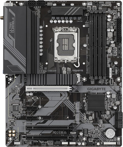 Gigabyte Z790 D AX Motherboard - Supports Intel Core 14th Gen CPUs, 12+1+1 Phases Digital VRM, up to 7600MHz DDR5 (OC), 3xPCIe 4.0 M.2, Wi-Fi 6E, 2.5GbE LAN, USB 3.2 Gen 2