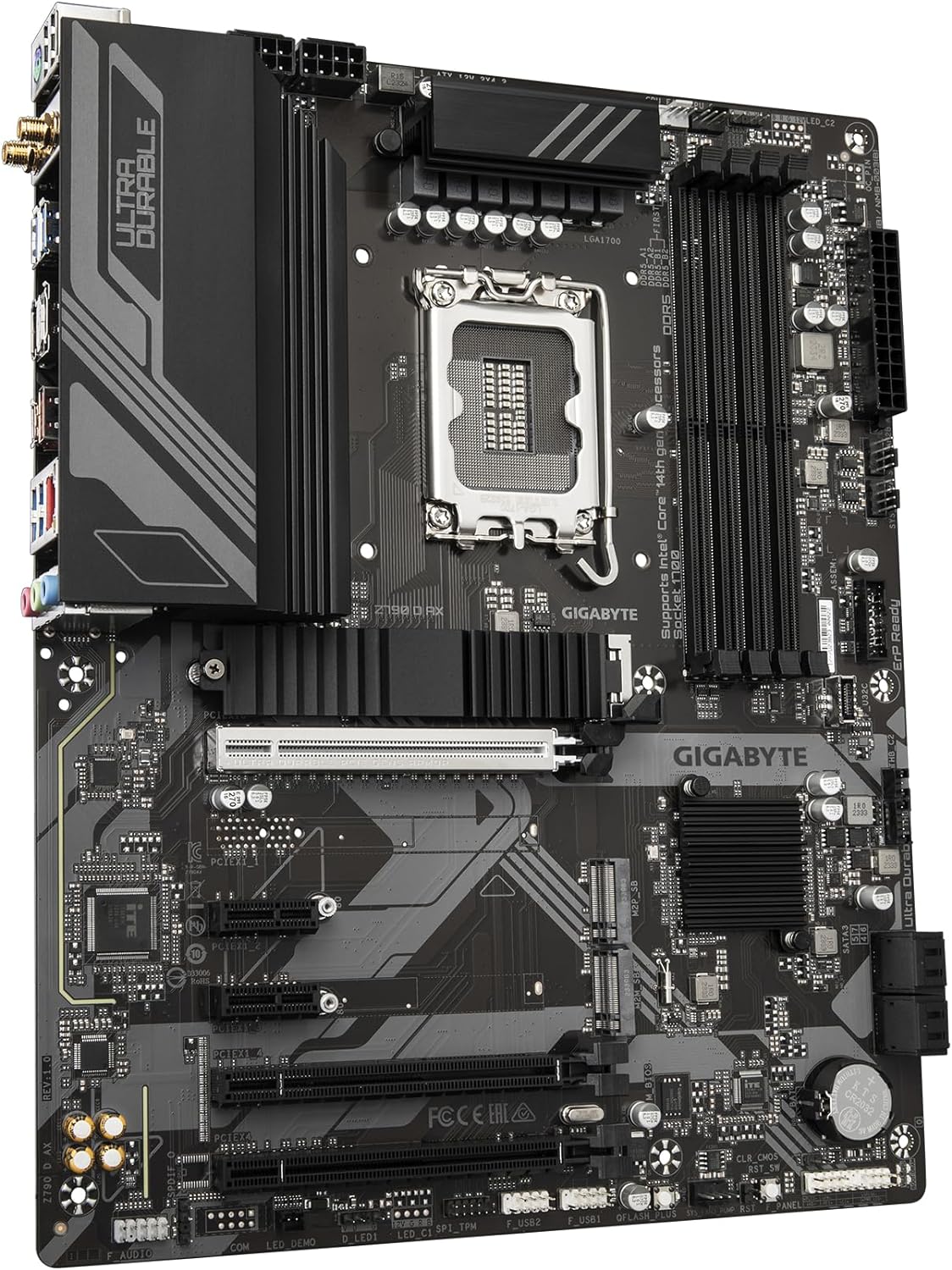 Gigabyte Z790 D AX Motherboard - Supports Intel Core 14th Gen CPUs, 12+1+1 Phases Digital VRM, up to 7600MHz DDR5 (OC), 3xPCIe 4.0 M.2, Wi-Fi 6E, 2.5GbE LAN, USB 3.2 Gen 2