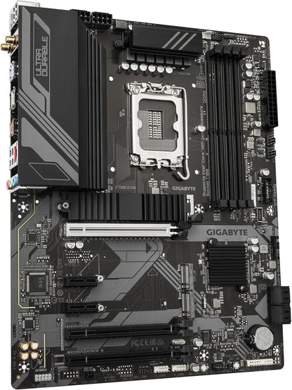 Gigabyte Z790 D AX Motherboard - Supports Intel Core 14th Gen CPUs, 12+1+1 Phases Digital VRM, up to 7600MHz DDR5 (OC), 3xPCIe 4.0 M.2, Wi-Fi 6E, 2.5GbE LAN, USB 3.2 Gen 2