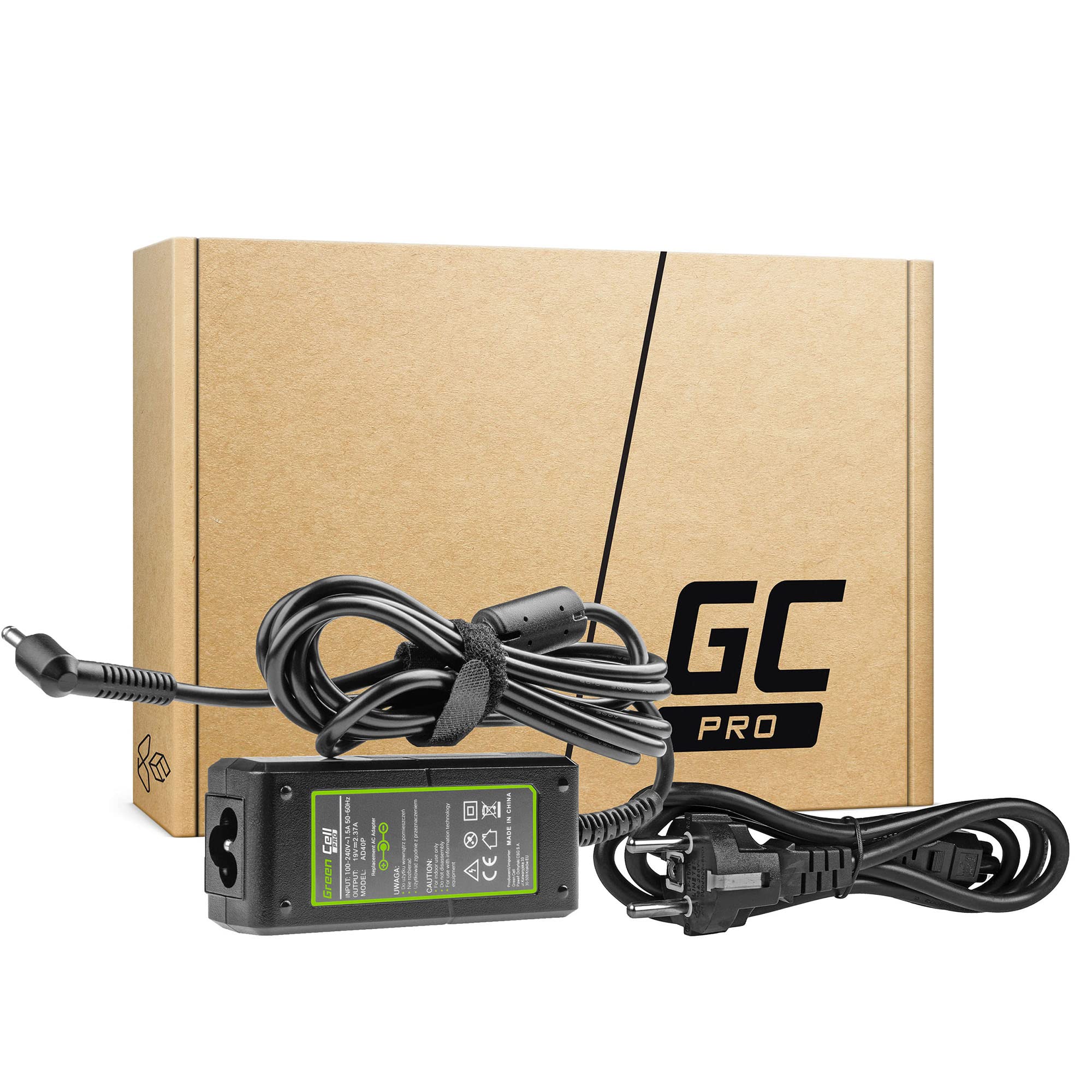 GC PRO Power Supply for Asus R540 X200C X200M X201E X202E Vivobook F201E S200E ZenBook UX31A UX32V Laptop Charger with Power Cable (19V 2.37A 45W