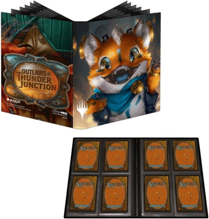 Ultra PRO - Outlaws of Thunder Junction 4-Pocket PRO-Binder Ft. Loot and Set Logo Belt Buckle for Magic: The Gathering, Premium Exclusive Artwork Trading Card Game Storage Solution