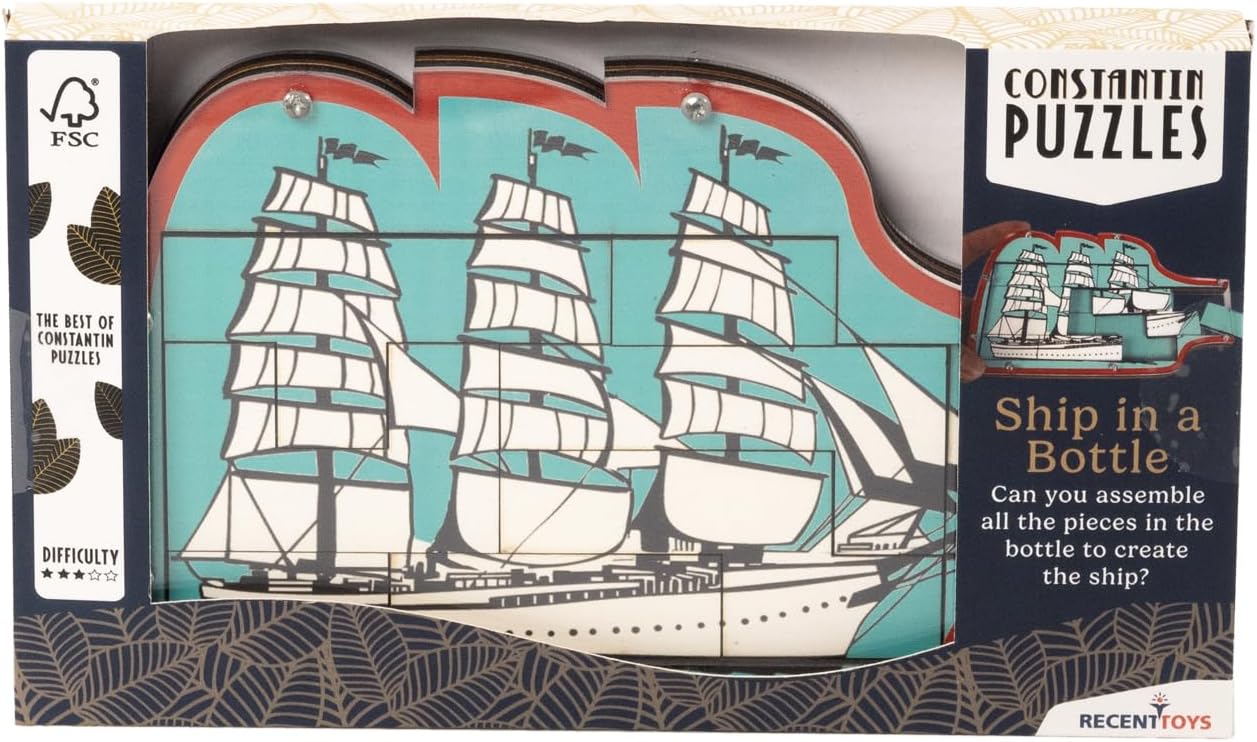 Constantin- Ship In A Bottle Rompecabezas, Multicolor (Recent Toys C5099