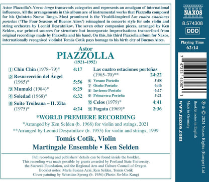 Piazzolla: Buenos Aires: Arrangements for Violin and String Orchestra