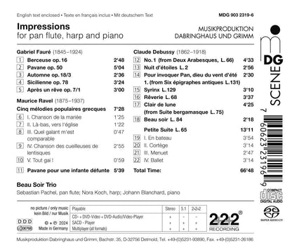 Debussy/Fauré/Ravel: Impressions for Pan Flute, Harp and Piano
