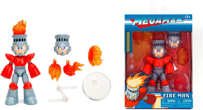 Jada Toys Mega Man Fire Man 4.5 Inch Collectible Figure