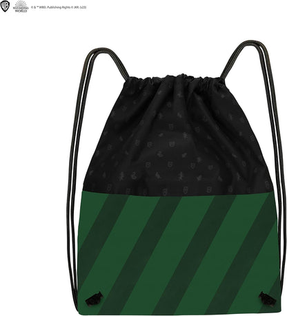 Mochila saco Slytherin de algodón y poliester