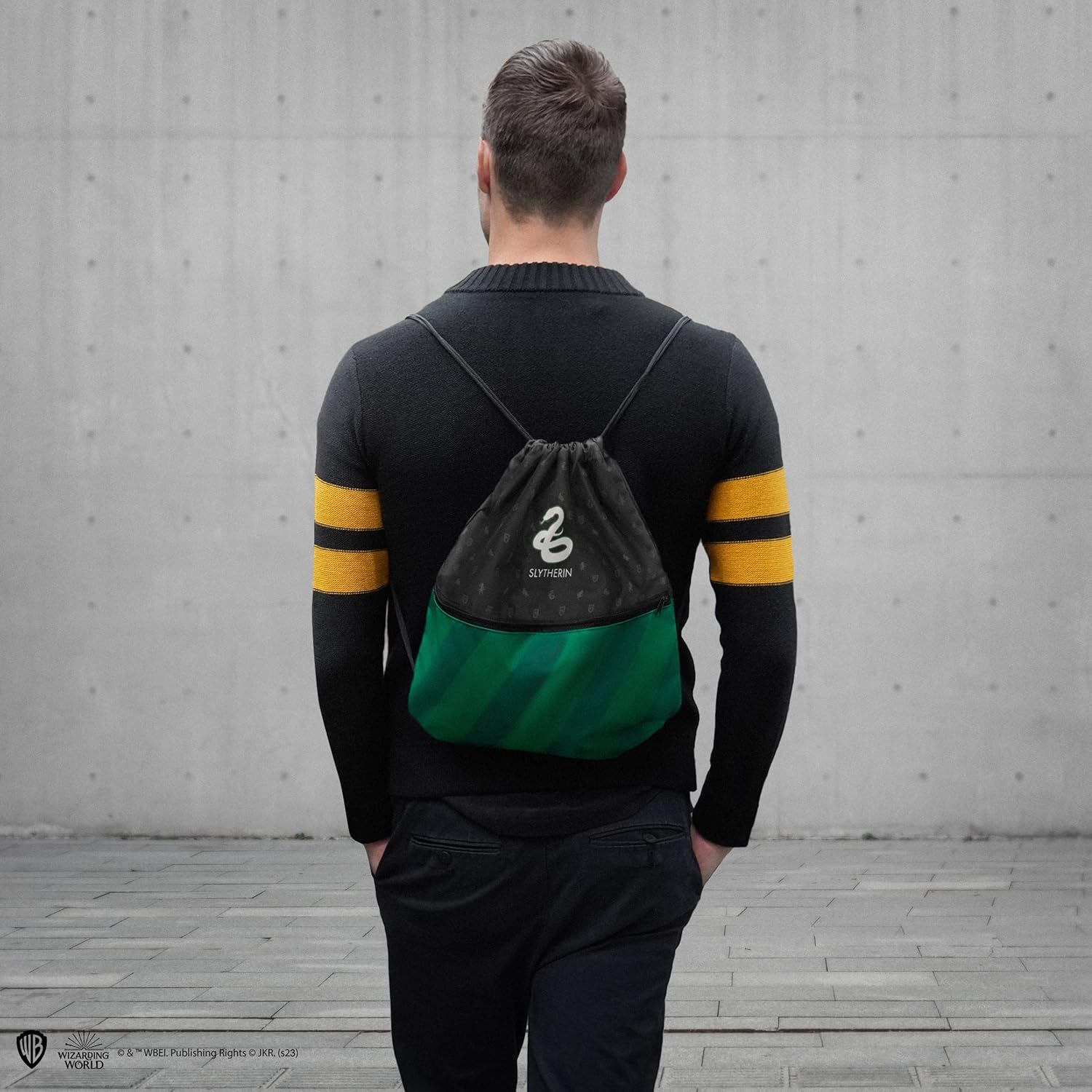 Mochila saco Slytherin de algodón y poliester